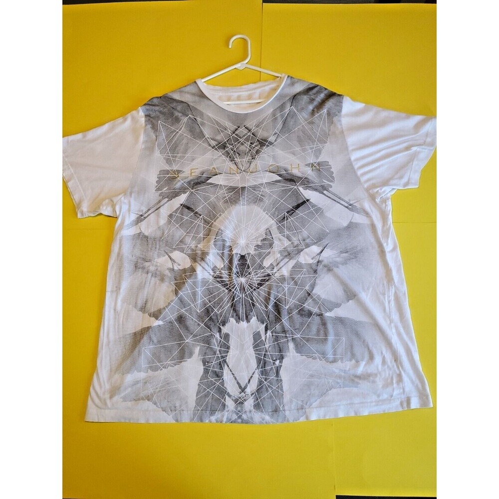 Womens 3xl T-Shirt Lightweight Short Sleeve Pullover Gray Print Sean John